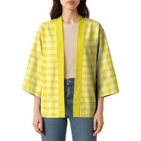 Yellow Japanese Palaka Pride Kimono LT14 - Polynesian Pride