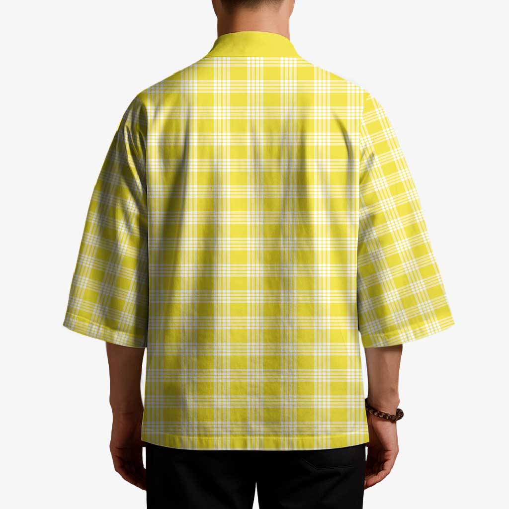 Yellow Japanese Palaka Pride Kimono LT14 - Polynesian Pride