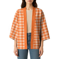Orange Japanese Palaka Pride Kimono LT14 - Polynesian Pride