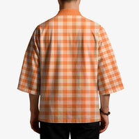 Orange Japanese Palaka Pride Kimono LT14 - Polynesian Pride