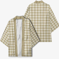 Khaki Japanese Palaka Pride Kimono LT14 - Polynesian Pride