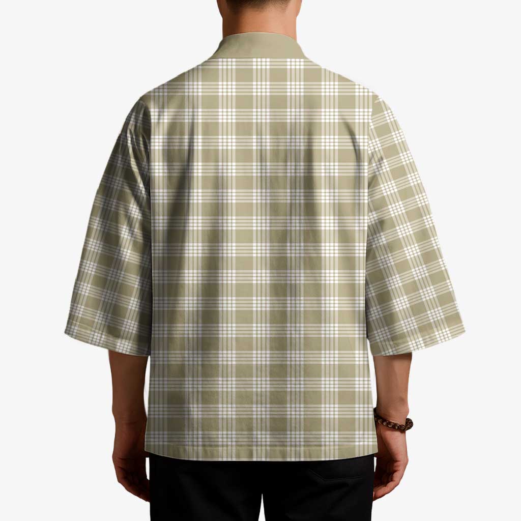 Khaki Japanese Palaka Pride Kimono LT14 - Polynesian Pride
