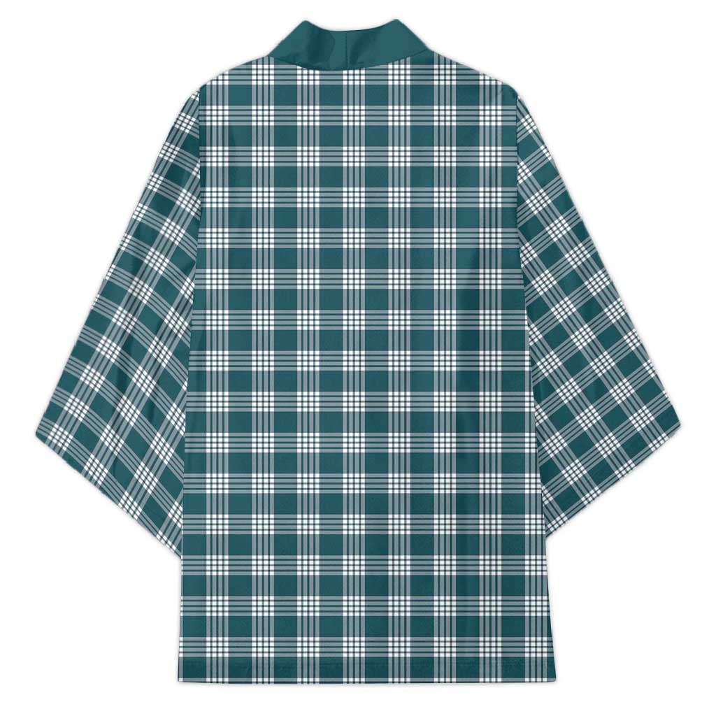 Dark Teal Japanese Palaka Pride Kimono LT14 - Polynesian Pride