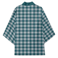 Dark Teal Japanese Palaka Pride Kimono LT14 - Polynesian Pride
