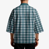 Dark Teal Japanese Palaka Pride Kimono LT14 - Polynesian Pride