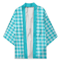 Turquoise Japanese Palaka Pride Kimono LT14 Unisex Turquoise - Polynesian Pride