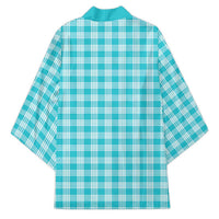 Turquoise Japanese Palaka Pride Kimono LT14 - Polynesian Pride