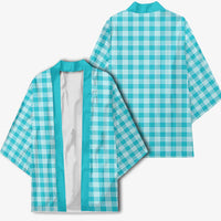 Turquoise Japanese Palaka Pride Kimono LT14 - Polynesian Pride
