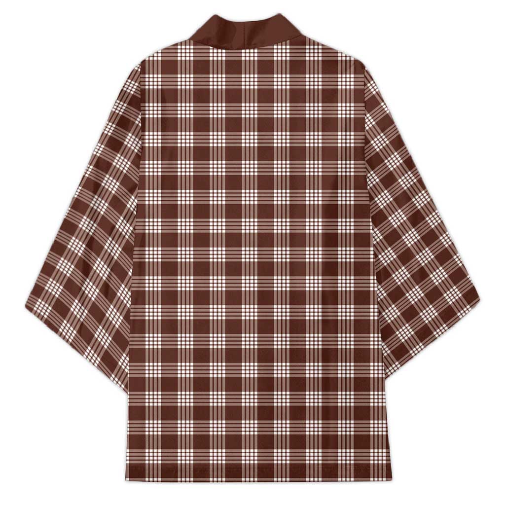 Brown Japanese Palaka Pride Kimono - Polynesian Pride