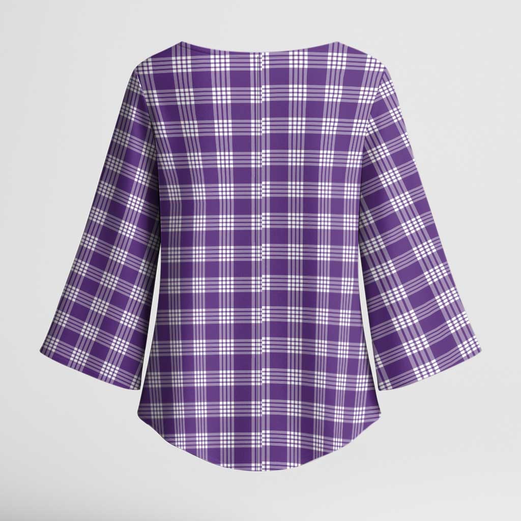 Purple Japanese Palaka Pride Kimono Sleeve Blouse - undefined