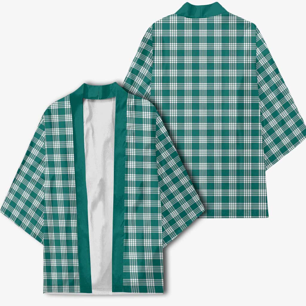 Teal Japanese Palaka Pride Kimono LT14 - Polynesian Pride
