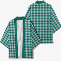 Teal Japanese Palaka Pride Kimono LT14 - Polynesian Pride