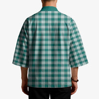 Teal Japanese Palaka Pride Kimono LT14 - Polynesian Pride