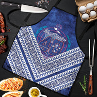 Toa Samoa Rugby Apron 40th Anniversary Samoan Siapo Pattern LT14 Blue - Polynesian Pride