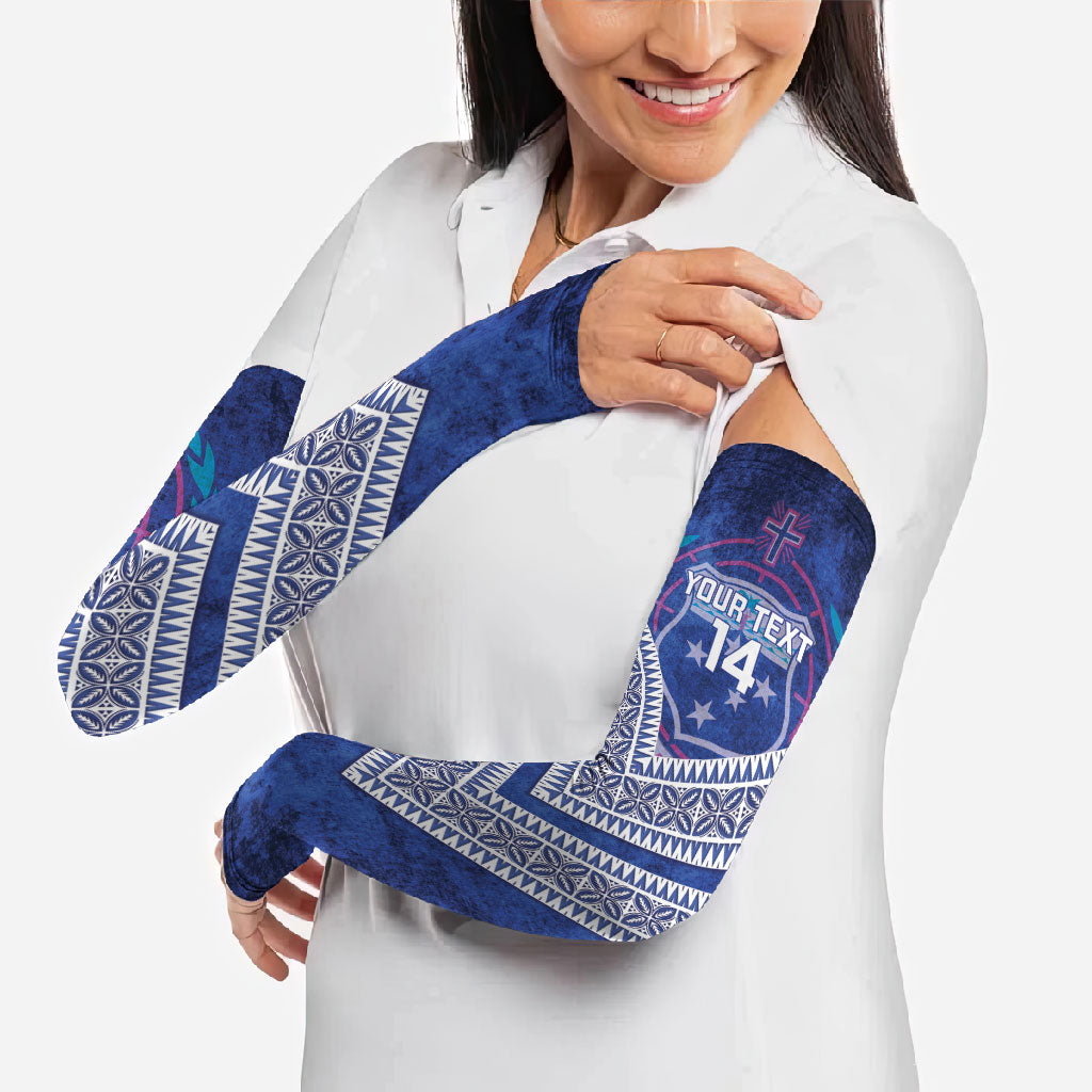 Toa Samoa Rugby Custom Arm Sleeves 40th Anniversary Samoan Siapo Pattern LT14 - Polynesian Pride