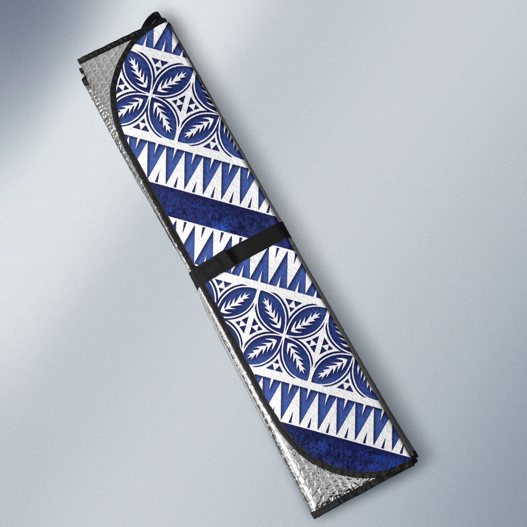 Toa Samoa Rugby Auto Sun Shade 40th Anniversary Samoan Siapo Pattern LT14 - Polynesian Pride