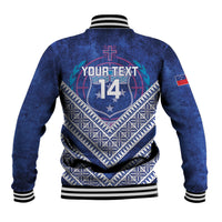 Toa Samoa Rugby Custom Baseball Jacket 40th Anniversary Samoan Siapo Pattern LT14 - Polynesian Pride