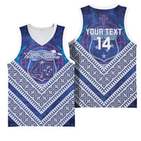 Toa Samoa Rugby Custom Basketball Jersey 40th Anniversary Samoan Siapo Pattern LT14 - Polynesian Pride