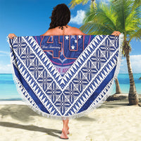 Toa Samoa Rugby Beach Blanket 40th Anniversary Samoan Siapo Pattern LT14 - Polynesian Pride
