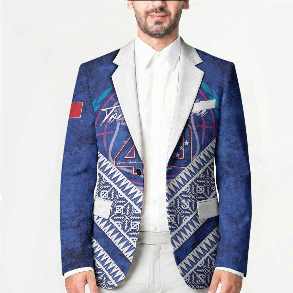 Toa Samoa Rugby Custom Blazer 40th Anniversary Samoan Siapo Pattern LT14 - Polynesian Pride
