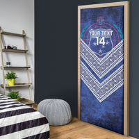 Toa Samoa Rugby Custom Door Cover 40th Anniversary Samoan Siapo Pattern LT14 - Polynesian Pride