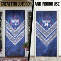Toa Samoa Rugby Custom Door Cover 40th Anniversary Samoan Siapo Pattern LT14 - Polynesian Pride