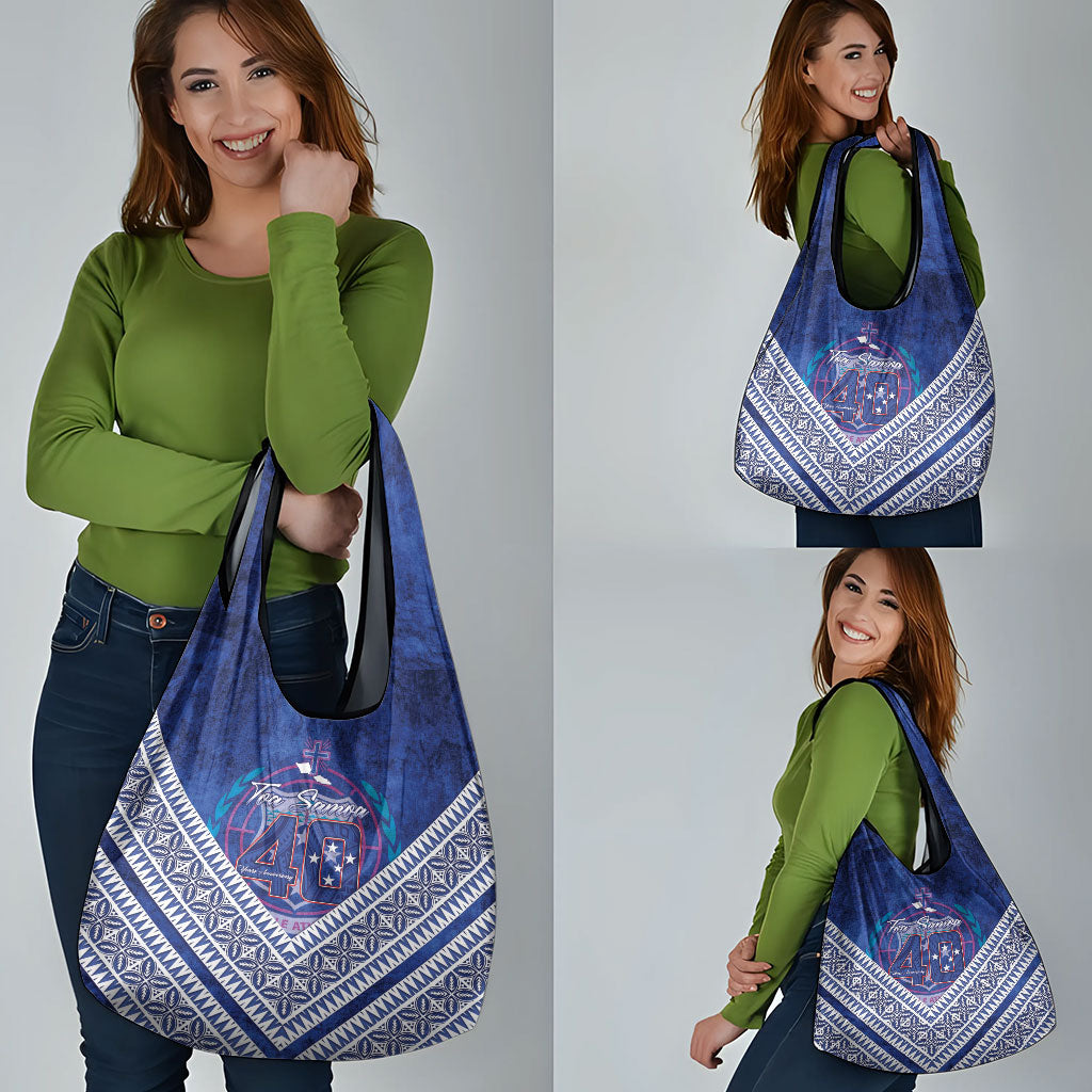 Toa Samoa Rugby Grocery Bag 40th Anniversary Samoan Siapo Pattern LT14 - Polynesian Pride