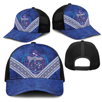Toa Samoa Rugby Mesh Trucker Cap 40th Anniversary Samoan Siapo Pattern LT14 - Polynesian Pride