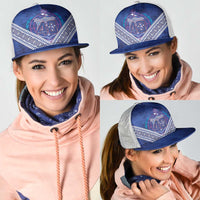 Toa Samoa Rugby Mesh Trucker Cap 40th Anniversary Samoan Siapo Pattern LT14 - Polynesian Pride