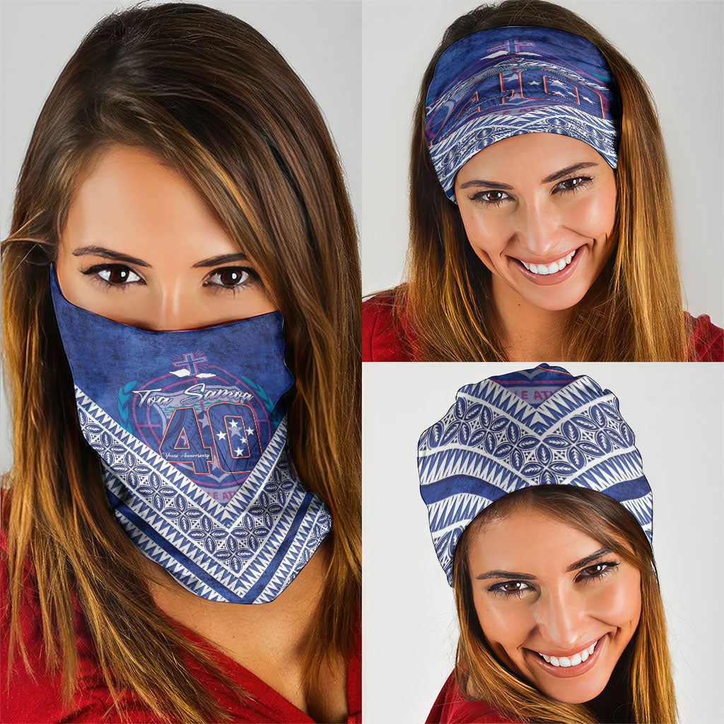 Toa Samoa Rugby Neck Gaiter 40th Anniversary Samoan Siapo Pattern LT14 - Polynesian Pride