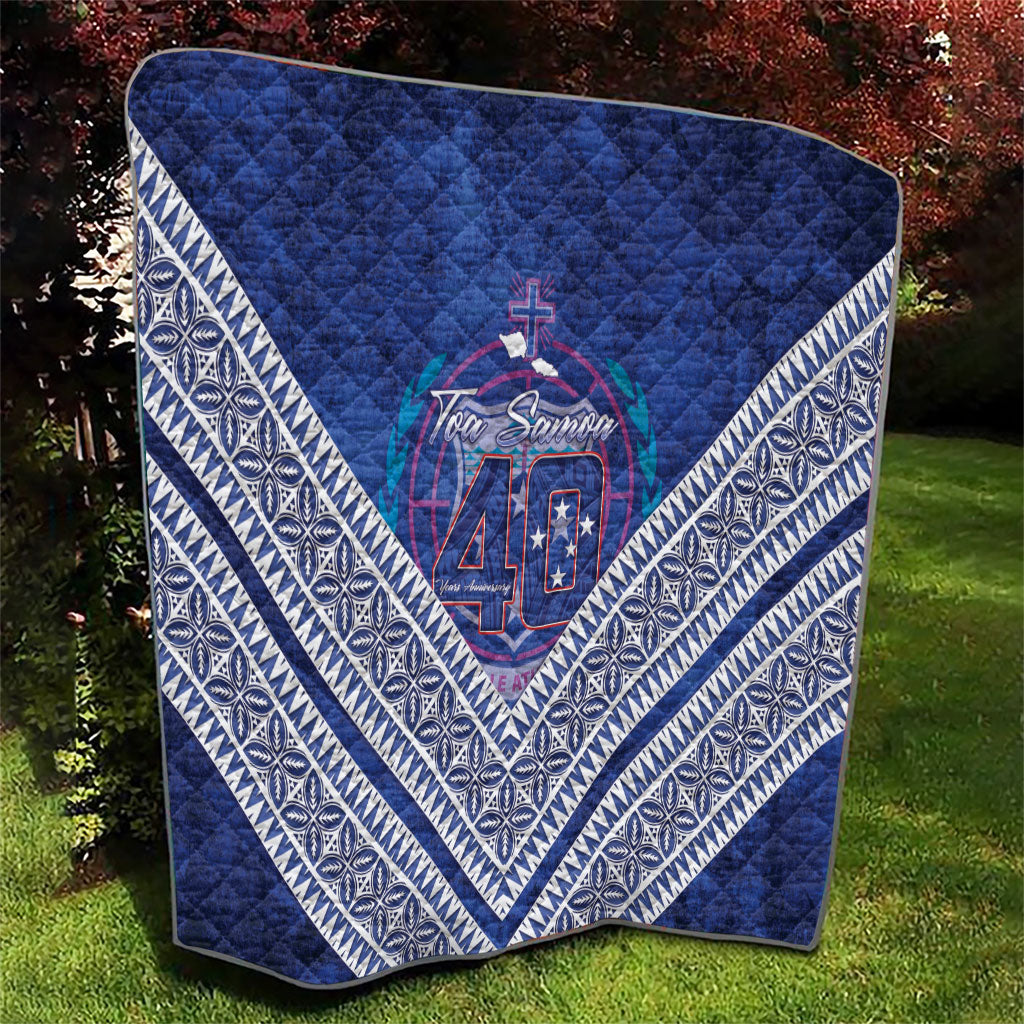 Toa Samoa Rugby Quilt 40th Anniversary Samoan Siapo Pattern LT14 - Polynesian Pride