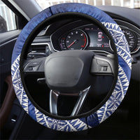 Toa Samoa Rugby Steering Wheel Cover 40th Anniversary Samoan Siapo Pattern LT14 - Polynesian Pride