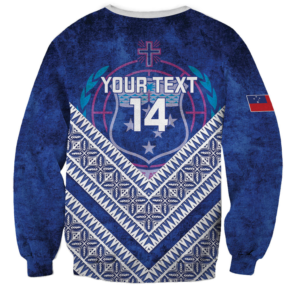 Toa Samoa Rugby Custom Sweatshirt 40th Anniversary Samoan Siapo Pattern LT14 - Polynesian Pride