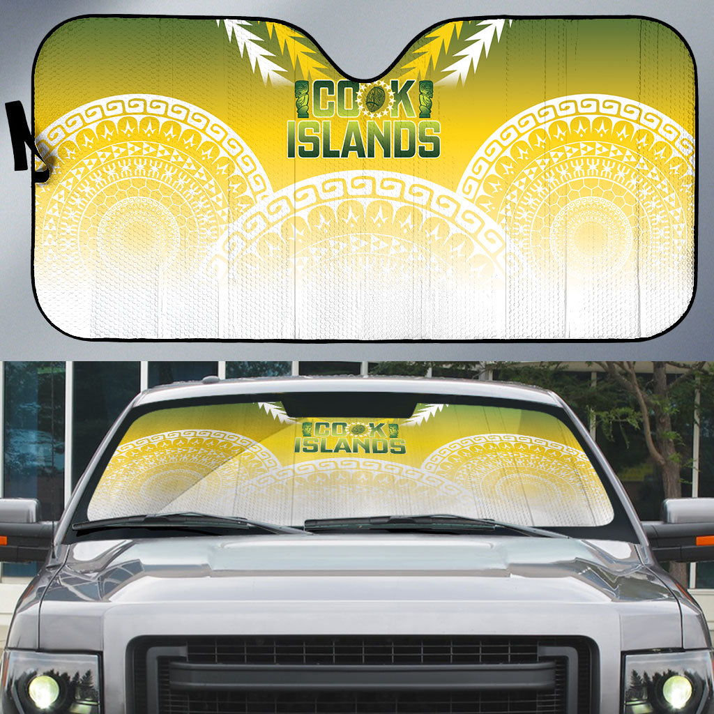 Cook Islands Rugby Auto Sun Shade Come On Kukis LT14 Multicolor - Polynesian Pride
