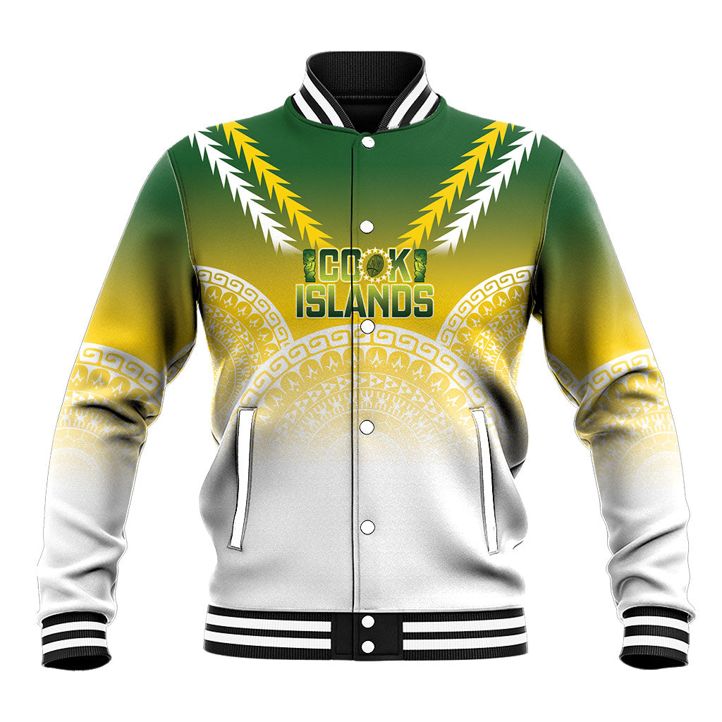 Cook Islands Rugby Custom Baseball Jacket Come On Kukis