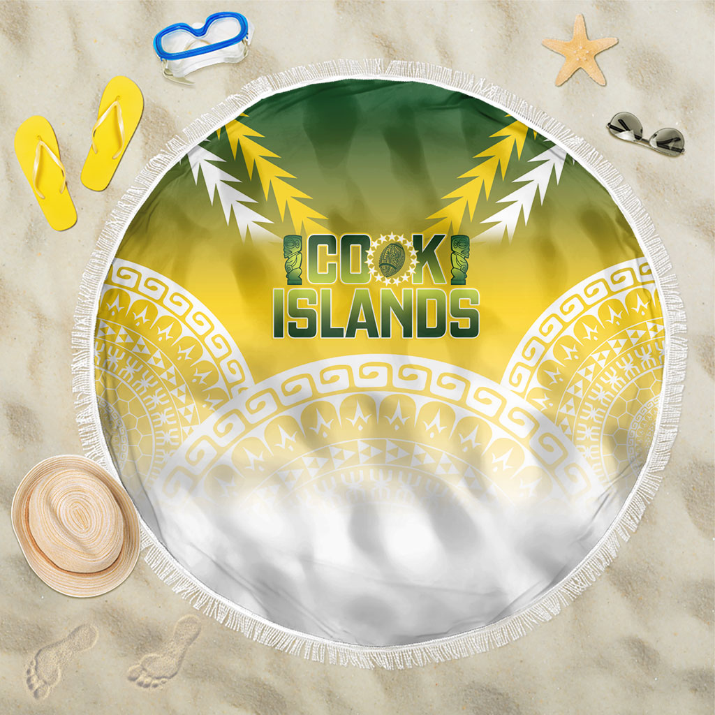 Cook Islands Rugby Beach Blanket Come On Kukis LT14 One Size 150cm Multicolor - Polynesian Pride