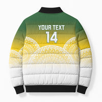 Cook Islands Rugby Custom Bomber Puffer Jacket Come On Kukis