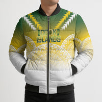 Cook Islands Rugby Custom Bomber Puffer Jacket Come On Kukis