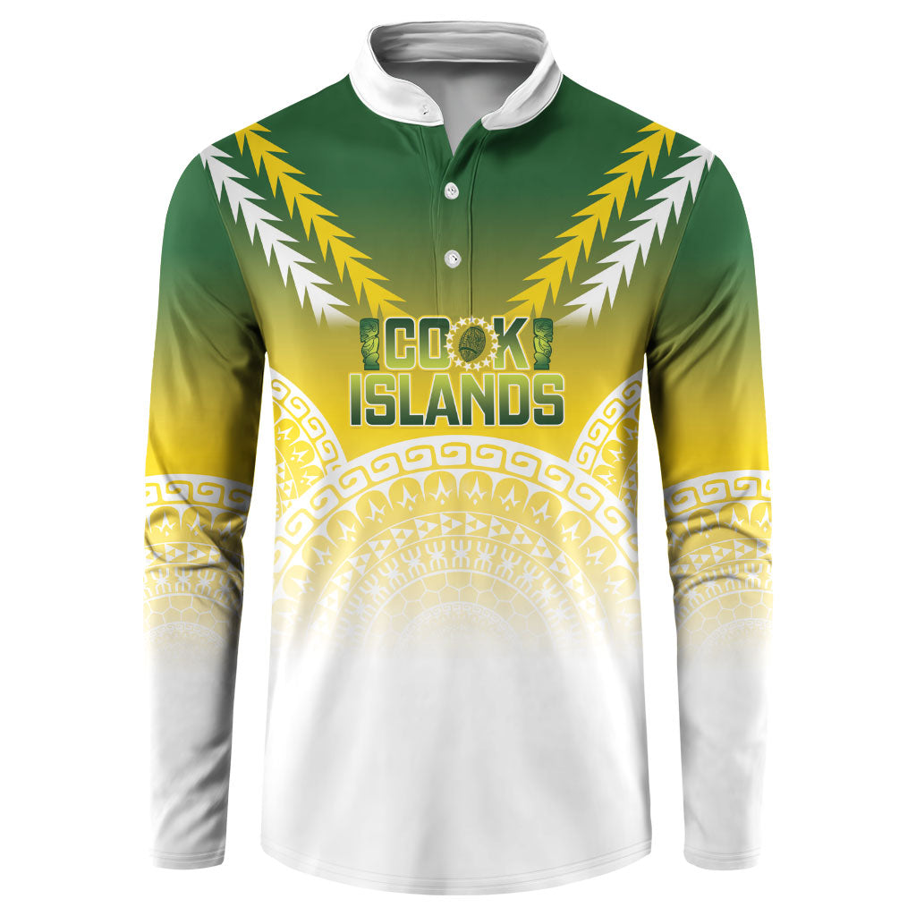 Cook Islands Rugby Custom Button Sweatshirt Come On Kukis