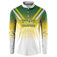 Cook Islands Rugby Custom Button Sweatshirt Come On Kukis