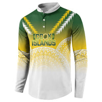 Cook Islands Rugby Custom Button Sweatshirt Come On Kukis