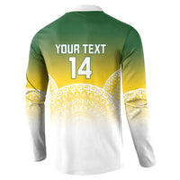 Cook Islands Rugby Custom Button Sweatshirt Come On Kukis