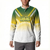 Cook Islands Rugby Custom Button Sweatshirt Come On Kukis