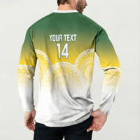 Cook Islands Rugby Custom Button Sweatshirt Come On Kukis