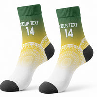 Cook Islands Rugby Custom Crew Socks Come On Kukis LT14 - Polynesian Pride