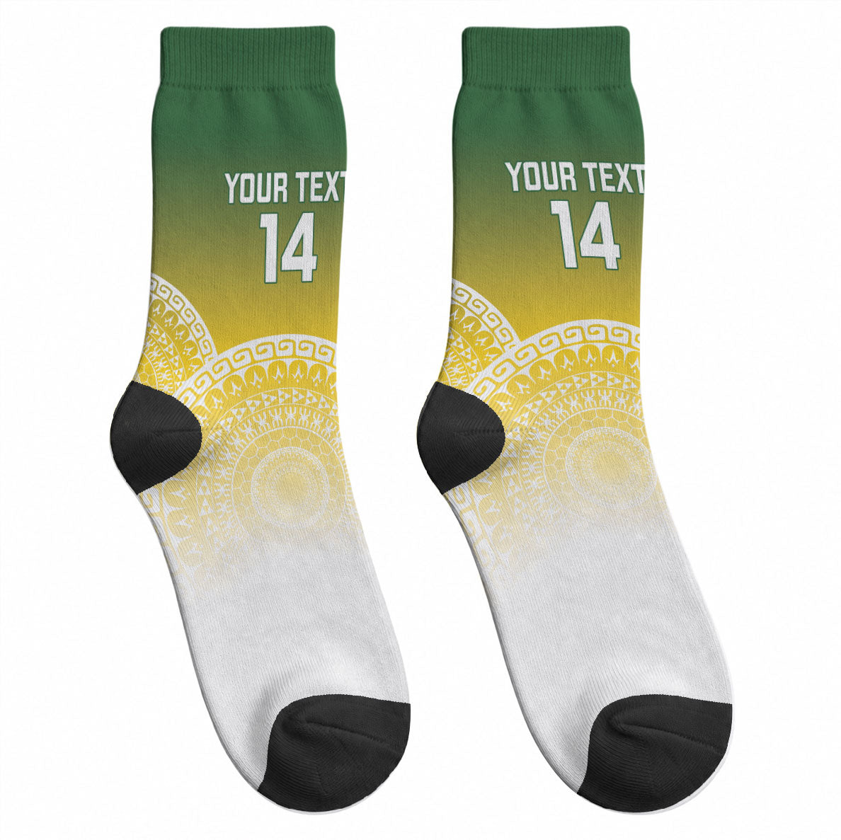 Cook Islands Rugby Custom Crew Socks Come On Kukis LT14 - Polynesian Pride