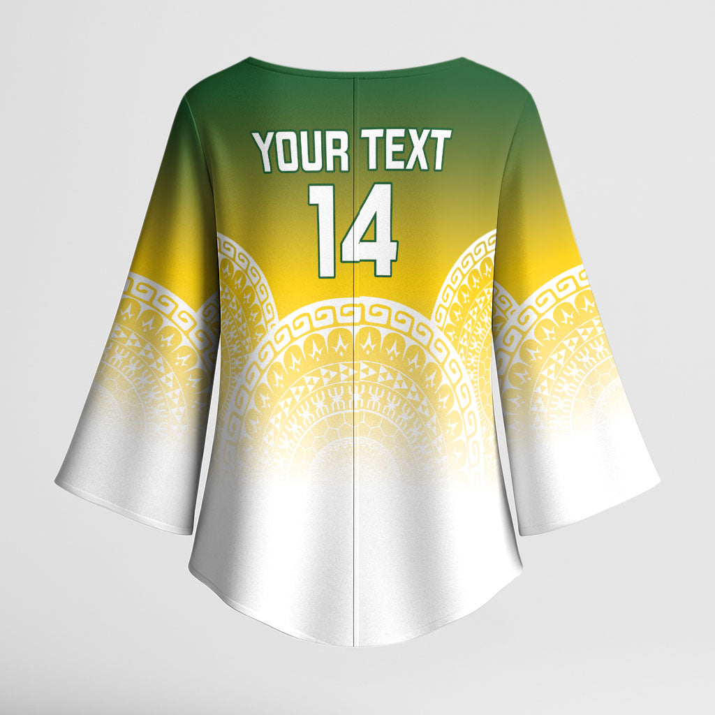 Cook Islands Rugby Custom Kimono Sleeve Blouse Come On Kukis