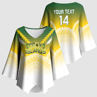 Cook Islands Rugby Custom Kimono Sleeve Blouse Come On Kukis
