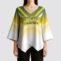 Cook Islands Rugby Custom Kimono Sleeve Blouse Come On Kukis