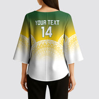 Cook Islands Rugby Custom Kimono Sleeve Blouse Come On Kukis